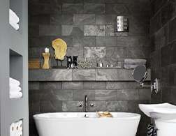 Bathroom with stone veneer from suppliers in India