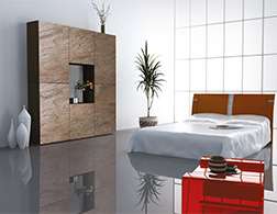 Bedroom with stone veneer from suppliers in India